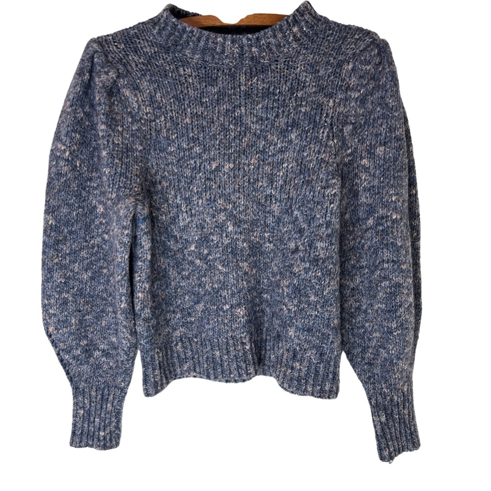 MADEWELL Pleat Shoulder Pullover Wool Blend Sweater Size Medium